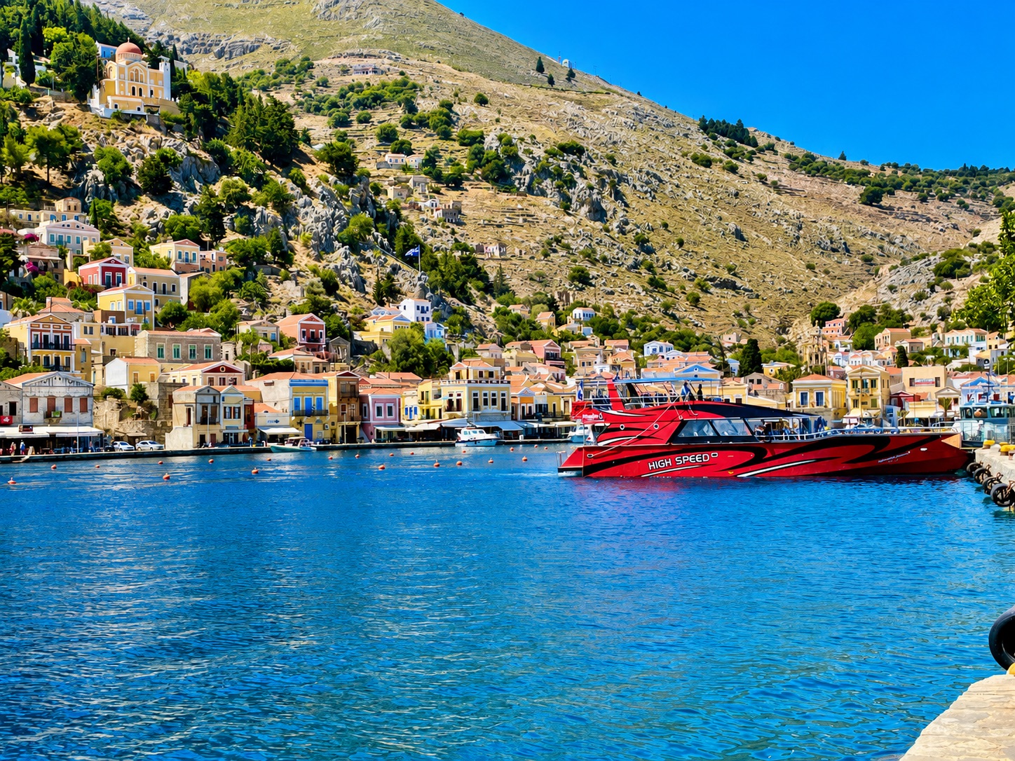 • 11:00 Express Boat Rhodes to Symi w. St George Swim-Stop